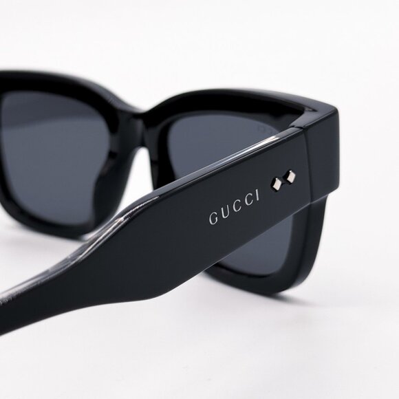 NEW GUCCI GG1217S 001, CAT EYE BLACK FRAME SUNGLASSES GUCCI - Picture 8 of 13